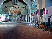 Allestimento dellla mostra nella Chiesa di Sant'Andrea